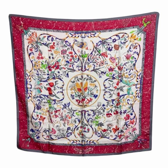 HERMES PIERRES D'ORIENT ET D'OCCIDENT SILK SCARF BY ZOE PAUWELS 90 CM SILK - Picture 15 of 16